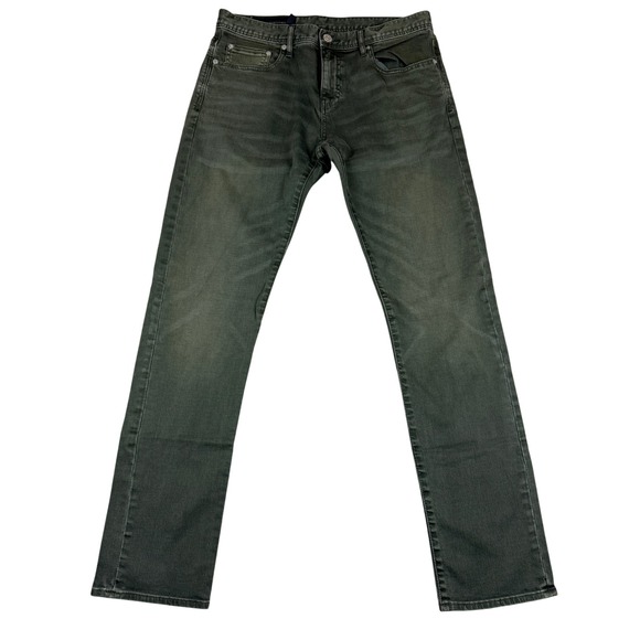 Armani Exchange Jeans Men 32 32x32.25 Skinny Hunter Green Denim Preppy Stretch - Picture 1 of 12